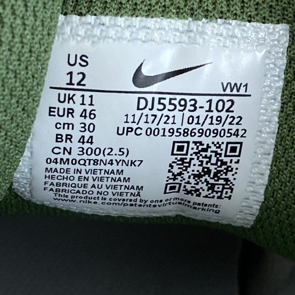 Nike React Infinity‎ Pro 2 Shoes DJ5593-102 White Green Spikeless Mens Size 12 - Picture 9 of 9